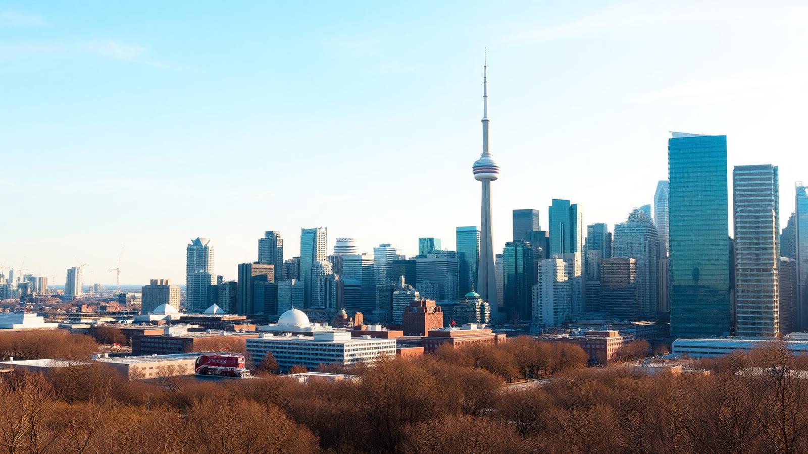 The Toronto skyline on a clear day
